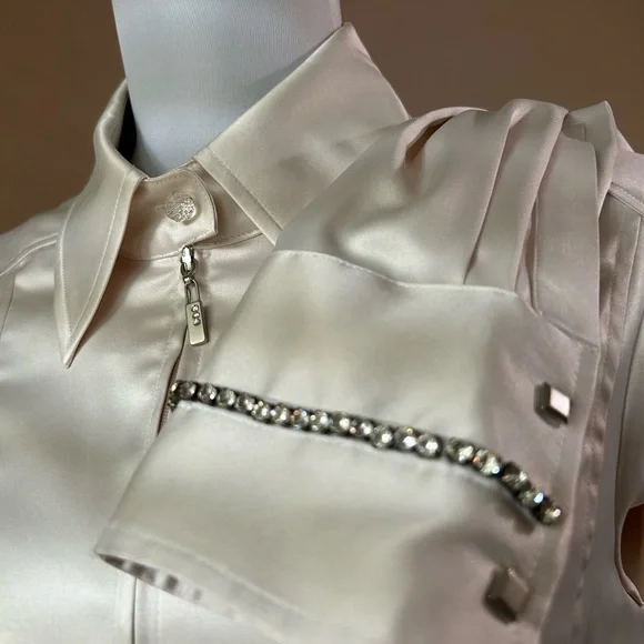 Cache Cream Satin Zip long sleeve - Picture 2 of 4